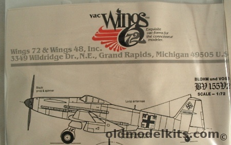 Vac Wings 1/72 Blohm und Voss BV-155V2, VW7229 plastic model kit